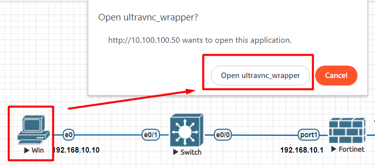 11 open vnc win7 fortigate