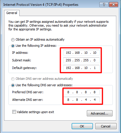 12 set windows 7 ip address fortigate