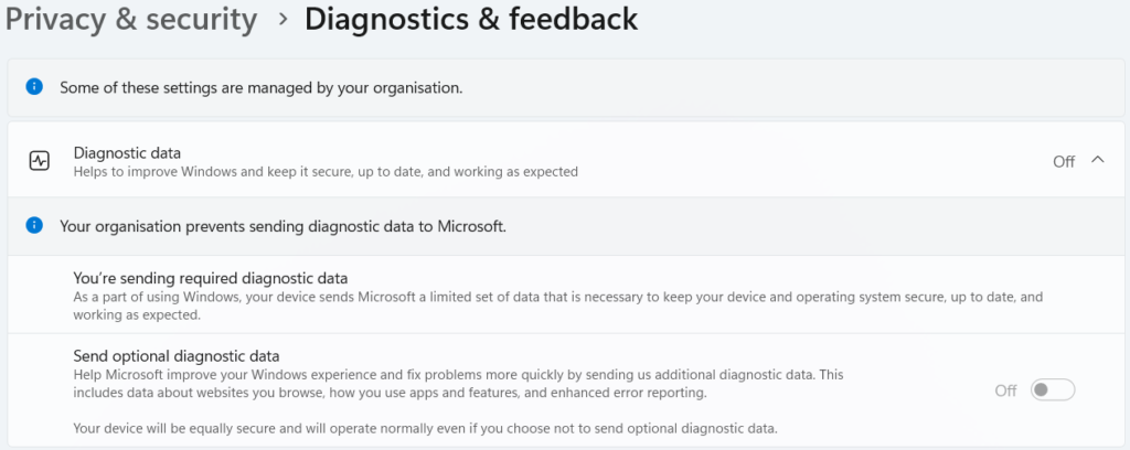 Windows Diagnostics and Feedback