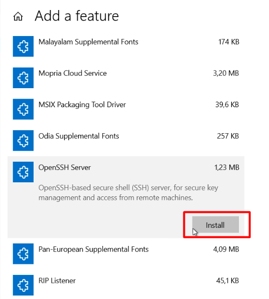 Install SFTP Server on Windows using OpenSSH 04 1 sftp server