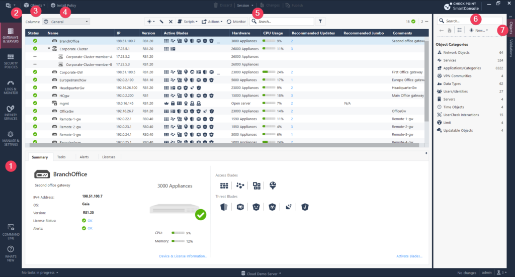 SmartConsole checkpoint